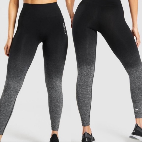Gymshark Adapt Ombre Leggings Size XL Black Gray - Picture 1 of 5